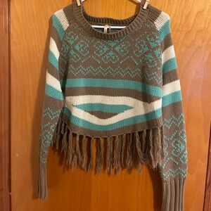 L Love Fringe Sweater